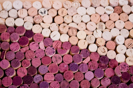 close up of wine cork art